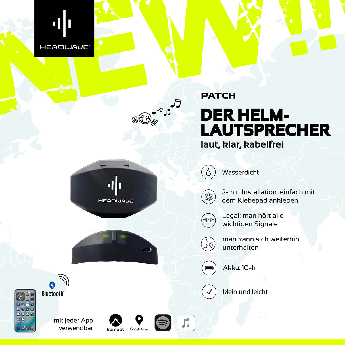 PATCH - der Lautsprecher für Deinen Ski-Helm