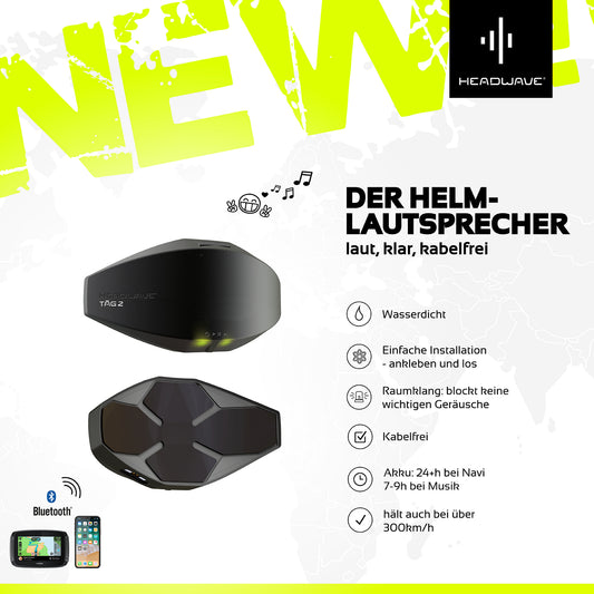 TĀG 2.0 - der Lautsprecher für Deinen Motorrad-Helm